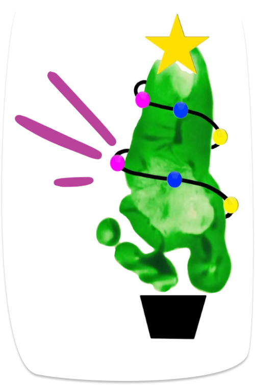 footprint christmas tree